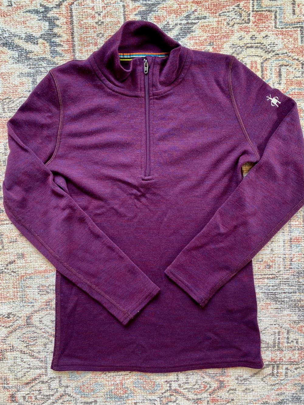 Smartwool Kids Pullover - Deep Plum M